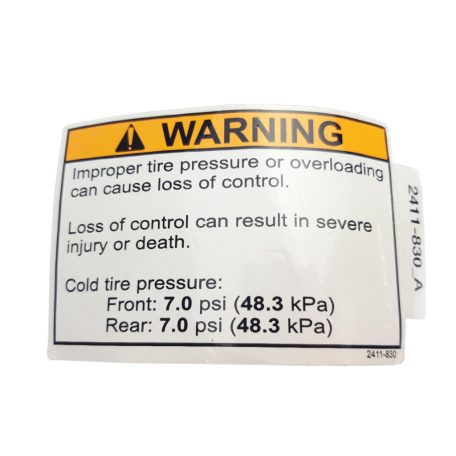 Matrica, Figyelmeztetés - Gumiabroncsnyomás