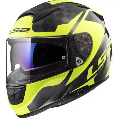 LS2 FF397 Zárt Bukósisak Vector C Shine Carbon, Sárga XXXL