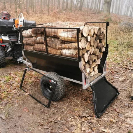 SHARK ATV / QUAD Utánfutó "Wood" 550 Fekete 160 X 130 X 85 Cm