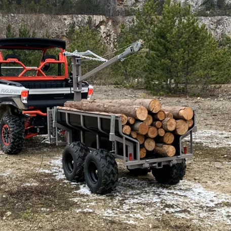 SHARK ATV / QUAD Utánfutó "Wood" 1500 Fekete 380 X 130 X 190 Cm
