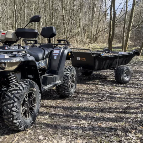 SHARK ATV / QUAD Kerti Utánfutó 680 Fekete, 2 Kerekű