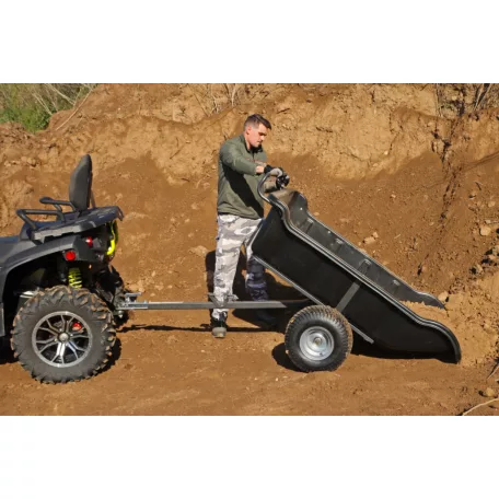 SHARK ATV / QUAD Kerti Utánfutó 680 Fekete, 2 Kerekű