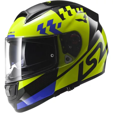 LS2 FF397 Zárt Bukósisak Vector Podium Hi-Vis Sárga Fekete Páramentesítő (Pinlock) XXL