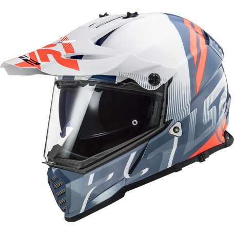LS2 MX436 Pioneer Evo Evolve Off-Road Bukósisak Fehér Cobalt XXL
