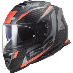   LS2 FF800 Zárt Bukósisak Storm Racer Titánium Fluo Narancssárga XS