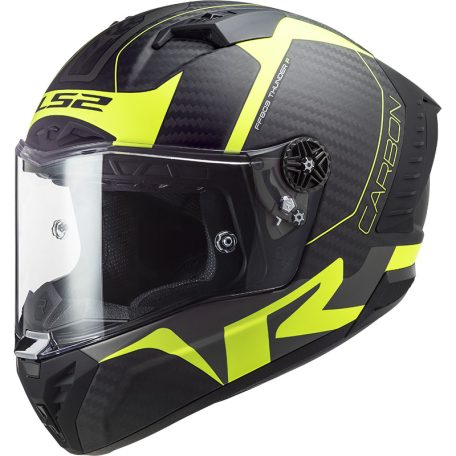 LS2 FF805 Zárt Bukósisak Thunder C Racing1 Matt H-V Sárga L