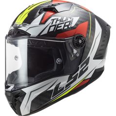   LS2 FF805 Zárt Bukósisak Thunder C Chase Fényes Fehér Piros S