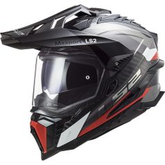   LS2 MX701 Explorer Cross Bukósisak C Frontier G.Titánium Piros L