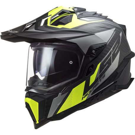 LS2 MX701 Explorer Cross Bukósisak C Focus M.Titánium H-V Sárga. L