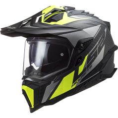   LS2 MX701 Explorer Cross Bukósisak C Focus M.Titánium H-V Sárga. XXL