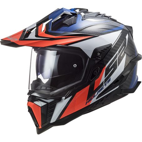 LS2 MX701 Explorer Cross Bukósisak C Focus G.Kék Fehér Piros S