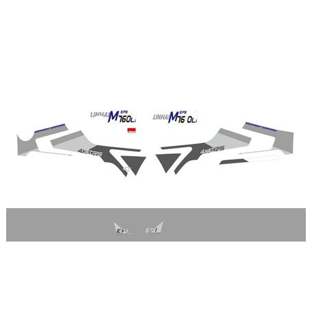 TELJES matricakészlet - LINHAI LOGO (FEHÉR MŰANYAG) M760Li