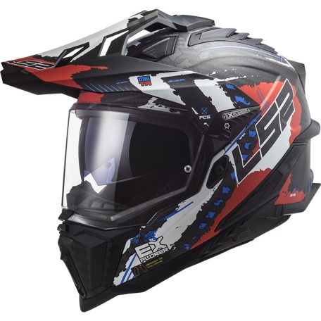 LS2 MX701 Explorer Cross Bukósisak C Extend Matt Piros S