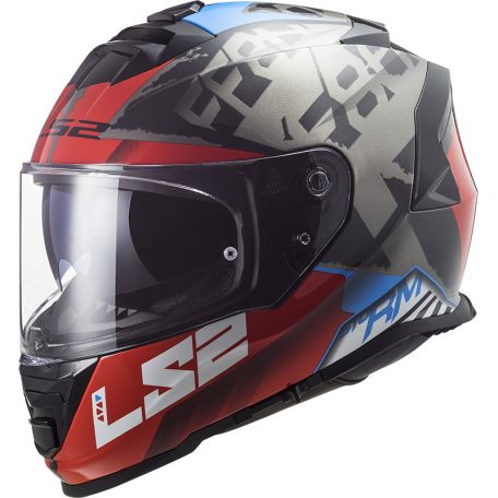 LS2 FF800 Zárt Bukósisak Storm Sprinter Fekete Piros Titánium L