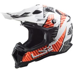   LS2 MX700 Cross Bukósisak Subverter Astro Fényes Fehér Narancs S