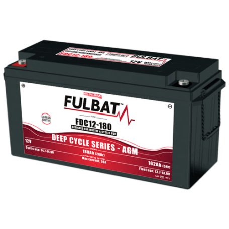 Fulbat Akkumulátor 12V/180Ah Fdc12-180 Deep Cycle Agm Carbon, Linhai Utv Electric