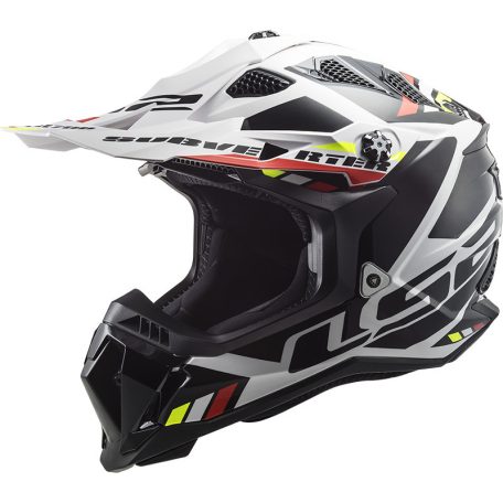 LS2 MX700 Cross Bukósisak Subverter Stomp Fehér Fekete XL