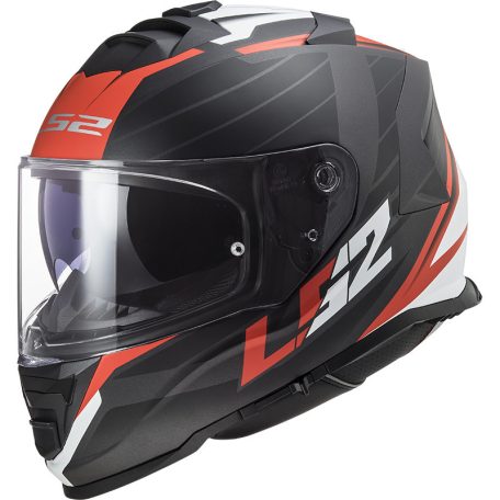 LS2 FF800 Zárt Bukósisak Storm Nerve Matt Fekete Piros