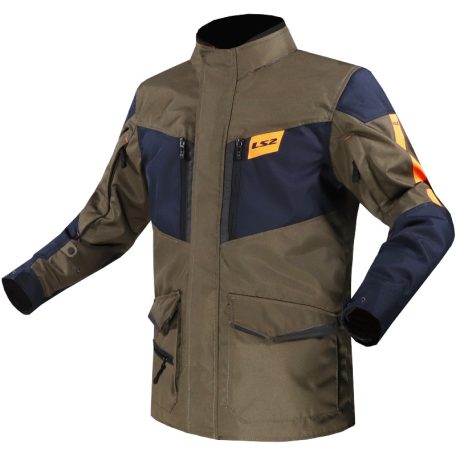 LS2 Metropolis Evo Férfi Kabát Khaki Kék Narancs 3XL