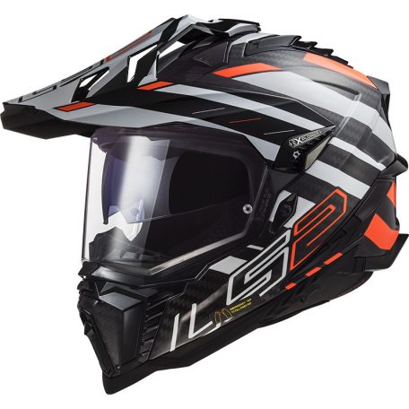 LS2 MX701 Explorer Cross Bukósisak C Edge Fekete Fluo Narancs-06