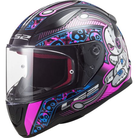 LS2 FF353 RAPID MINI VOODOO Fekete Fluo Rózsaszín L
