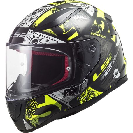 LS2 FF353 RAPID MINI VIGNETTE BLACK H-V Sárga