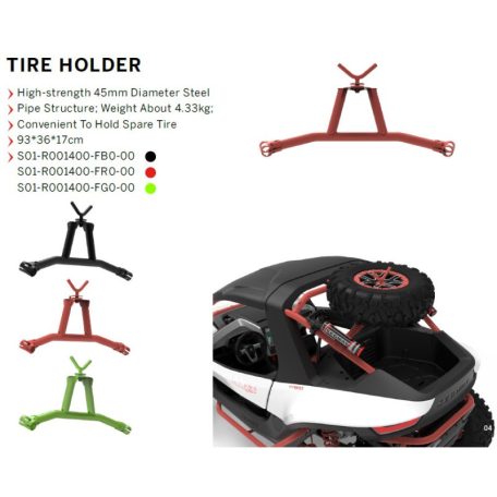 SEGWAY Pótkerék tartó konzol fekete VILLAIN