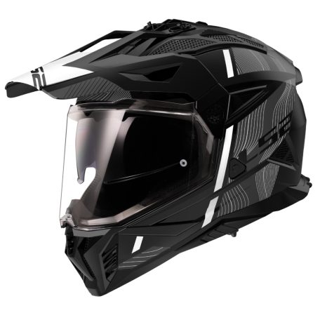 LS2 MX702 PIONEER II HILL MATT Fekete Fehér-06 M