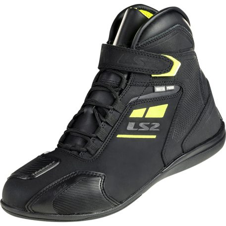 Motoros Csizma LS2 GARRA LADY BOOTS WP BLACK H-V YELLOW