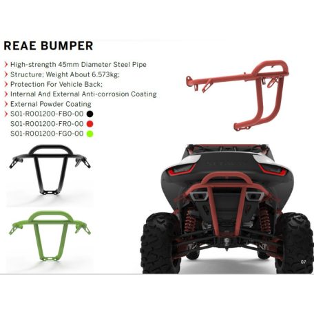SEGWAY VILLAIN HEAVY-DUTY HÁTSÓ LÖKHÁRÍTÓ - FEKETE