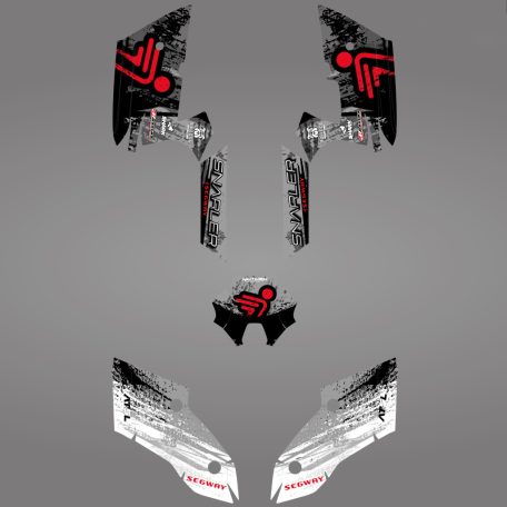 GRAFIKUS STICKER KIT Segway AT5-L FÉNYVÖRÖS LIGHT RED-hez