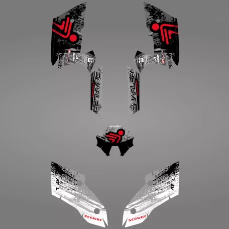 GRAFIKUS STICKER KIT Segway AT5-L FÉNYVÖRÖS LIGHT RED-hez