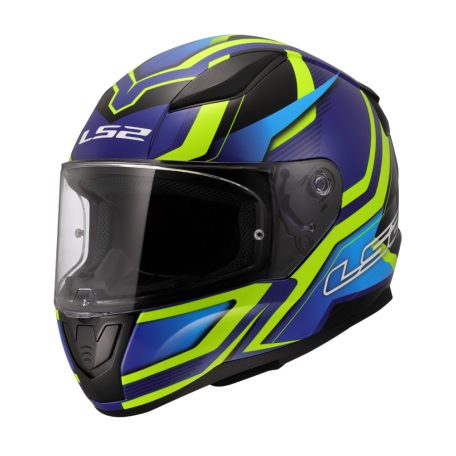 LS2 FF353 RAPID II FLITZ H-VIS SÁRGA KÉK-06 S
