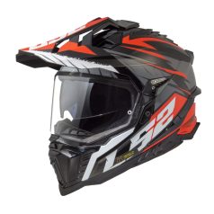 LS2 MX701 EXPLORER SPIRE FEKETE TITÁN VÖRÖS-06