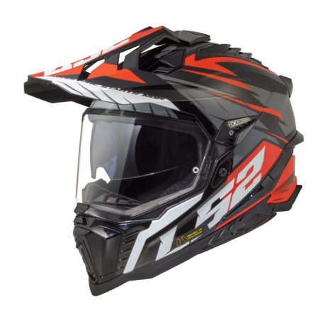LS2 MX701 EXPLORER SPIRE FEKETE TITÁN VÖRÖS-06