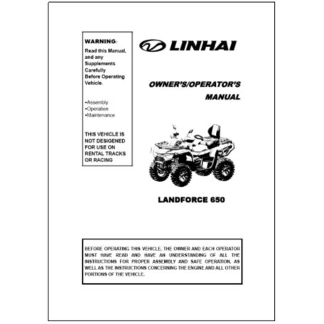 HASZNÁLATI ÚTMUTATÓ (LINHAI LANDFORCE 650)