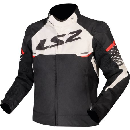 LS2 APEX MAN JACKET BLACK WHITE RED