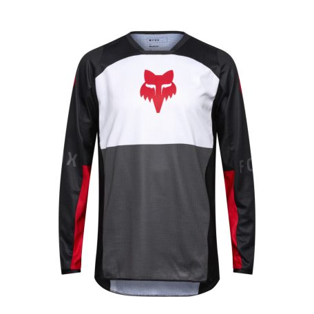 FOX 180 FLOW JERSEY - FEHÉR/PIROS