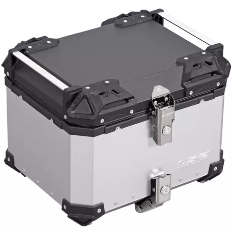 LS2 ALUCASE Silver 45l for rear rack with metal base