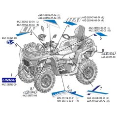 DECALS (LINHAI) (BLACK、GRAY INJECTION FENDERS)