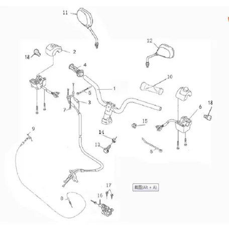 STEERING HANDLE AND CABL