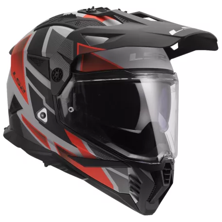 LS2 MX702 PIONEER II BLOCK GREY RED-06 L