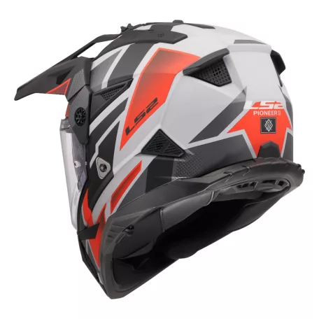 LS2 MX702 PIONEER II BLOCK GREY RED-06 L