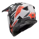 LS2 MX702 PIONEER II BLOCK GREY RED-06 XXL