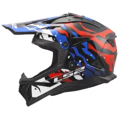 LS2 MX708 FAST II GROTESK FEHÉR KÉK PIROS-06 S