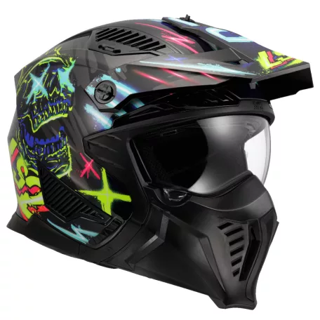LS2 OF606 DRIFTER RAYZ FEKETE KÉK-06 XXL