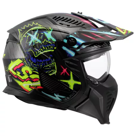 LS2 OF606 DRIFTER RAYZ FEKETE KÉK-06 XXL
