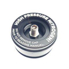   Reservoir End Sapka:(1.834 Bore,5/16-32, .900 Tlg) Al 6061, Fekete Ano Ii,Laser Etch Warning
