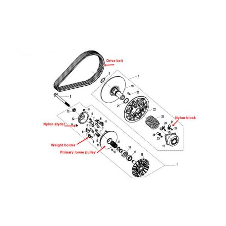 Elsődleges FIX szíjtárcsa (0GR0-051200)