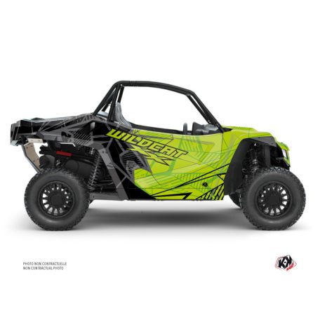 Karosszéria védő dekor matrica készlet  SSV ARCTIC CAT Requiem Fekete/Zöld Széria